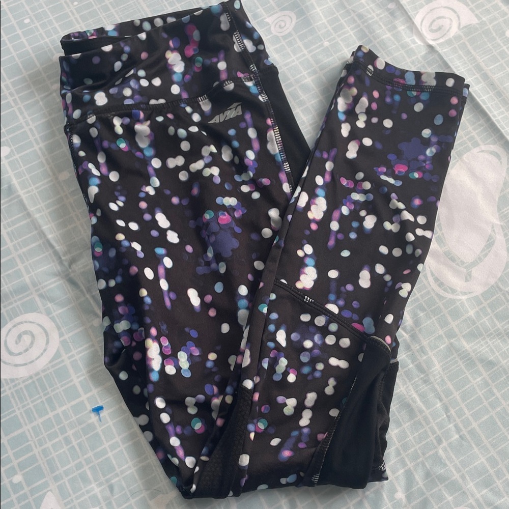 Avia Black and Purple Speckled  Leggings